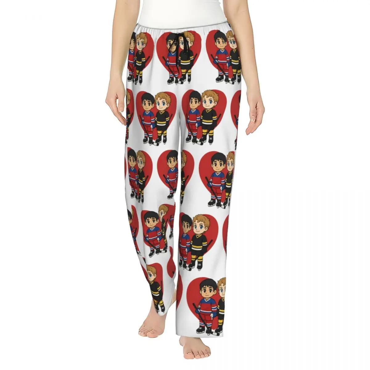Ladies Pyjama Pants Shane Hollander & Ilya Rozanov Anime Lounge Pants Loose Fit Heated Rivalry Pajama Bottoms
