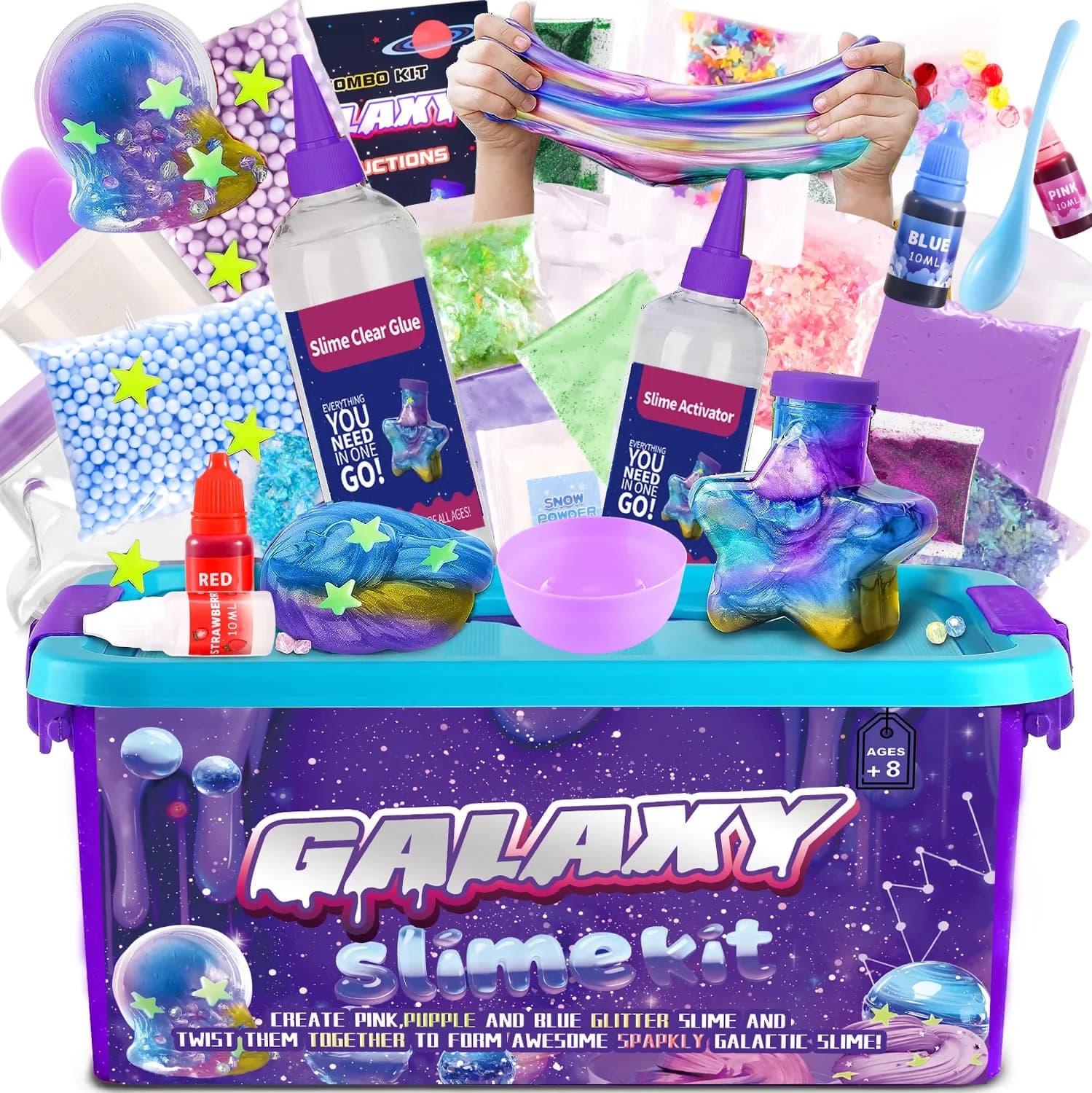 Kit Slime Fai-da-Te Cielo Stellato Magico, Slime Soffice e Bubboso, Divertenti Giochi Sensoriali per Bambini, Forniture per Feste e Regali di Compleanno