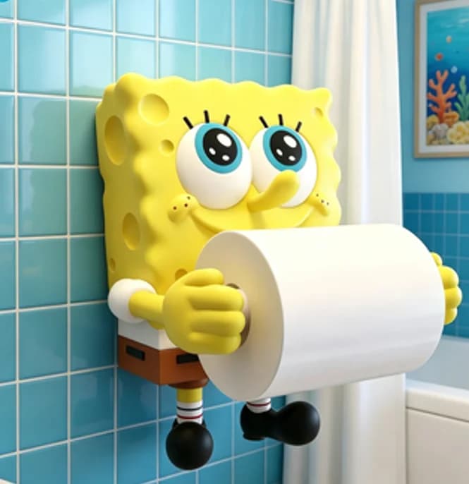 Anime Model Toys Gifts Sponge Coreless Toilet Paper Roll Holder Toilet Kitchen Paper Dispenser Personalized Decorative Cartoon
