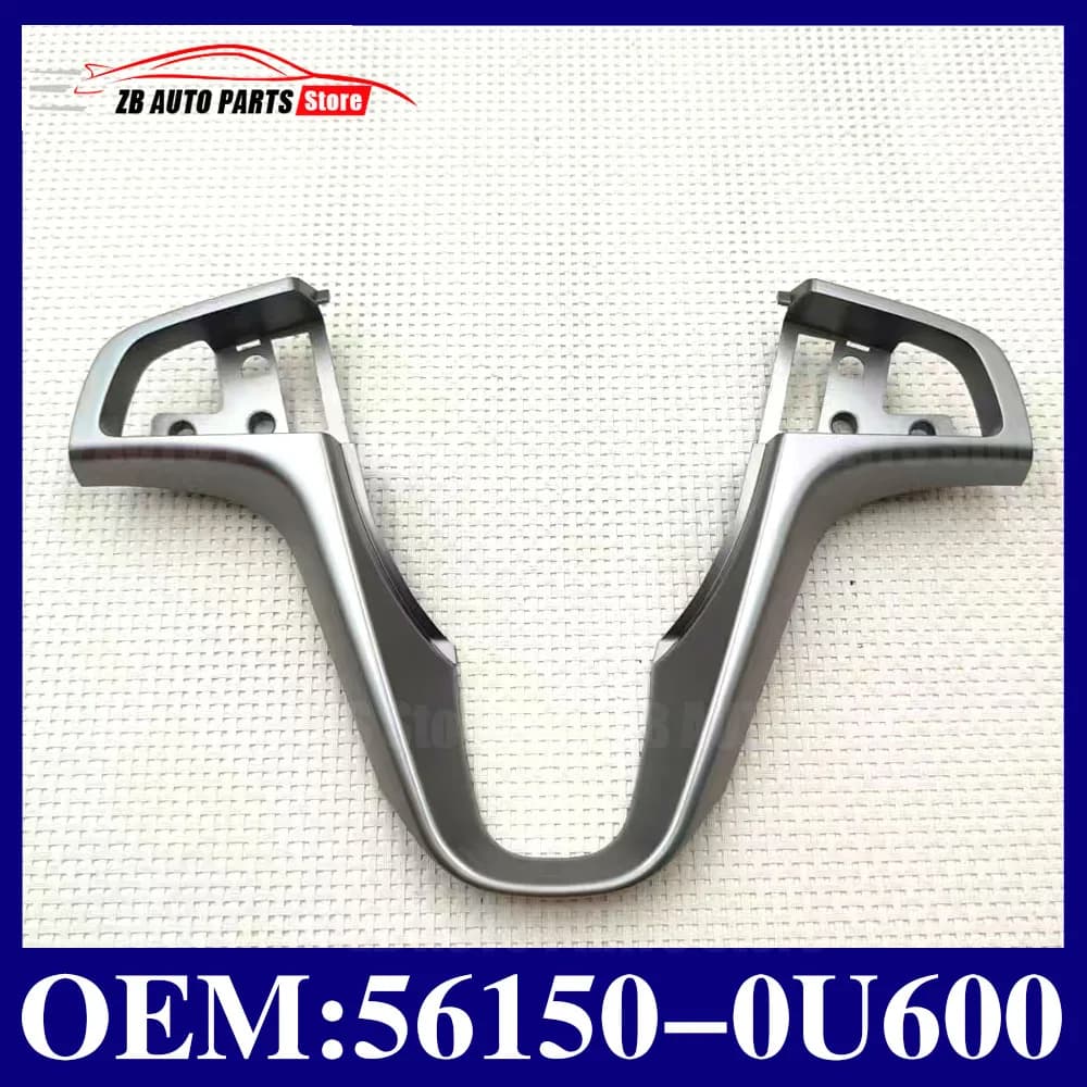 For Verna, steering wheel trim plate high-end silver V-shaped decorative cover plate accessory OEM 56150-0U600