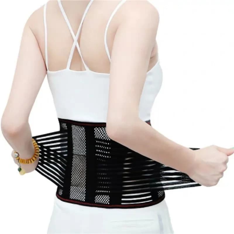 Cintura da allenamento regolabile in vita uomo donna tutore per la parte bassa della schiena supporto per la colonna vertebrale cintura in vita corsetto lombare traspirante ortopedico