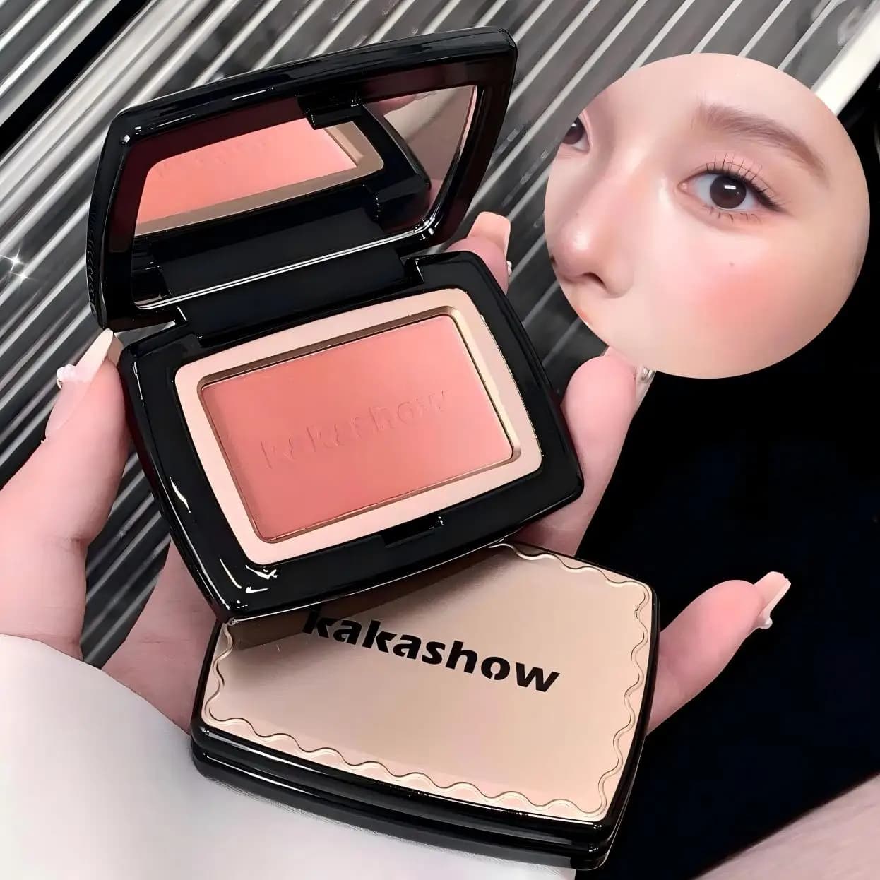 Kakashow Shimmer Radient Blush Fard morbido opaco monocolore Rouge viso rosa naturale