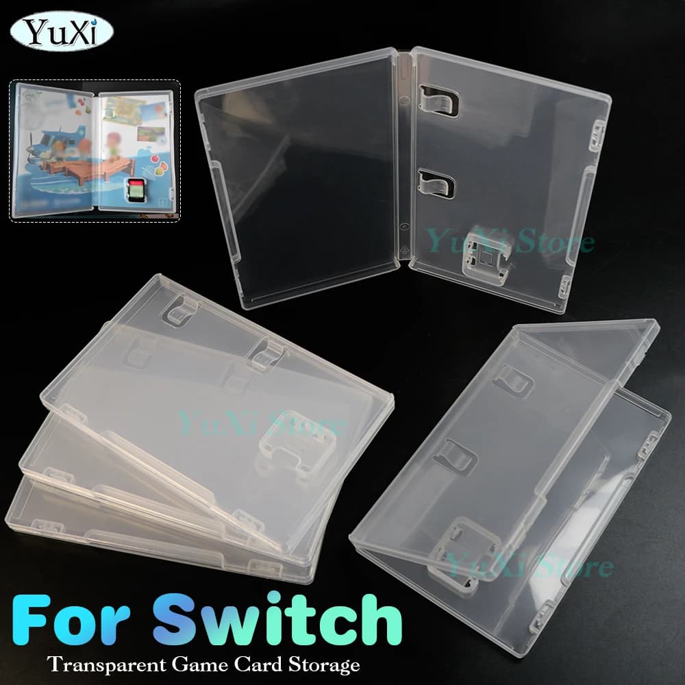 1Pc Scatola di immagazzinaggio della carta da gioco Custodia trasparente per cartucce Shell per Switch NS con supporto per libro per custodia per carte da gioco con copertina inserita