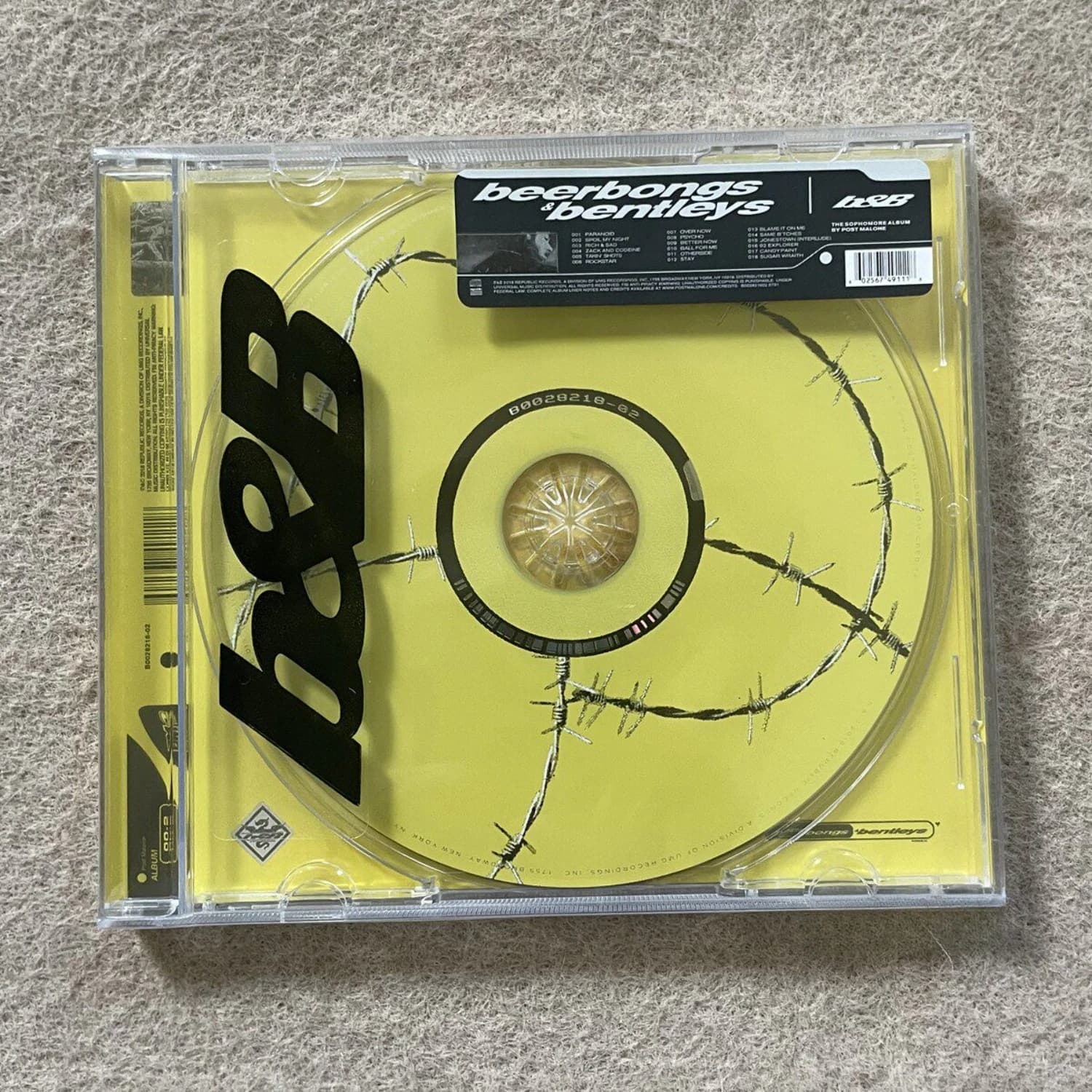 Raro CD sigillato Post Malone Beerbongs & Bentleys Hip Hop Rap Trap Pop Rap Audio CD con suono digitale nitido, da collezione per i fan