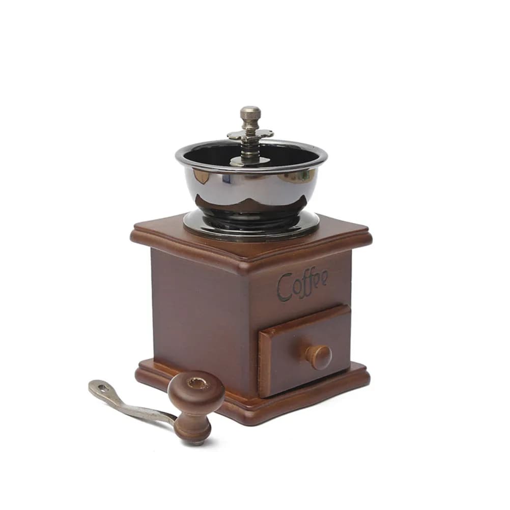 Manual Coffee Bean Hand Grinder Ceramic Burr Mill Wooden Retro Handle Classic Grain Mill Coffee Beans Grinding