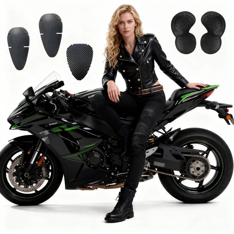 Jeans da moto da donna Pantaloni da equitazione fuoristrada neri Equipaggiamento protettivo per bici da cross per donna
