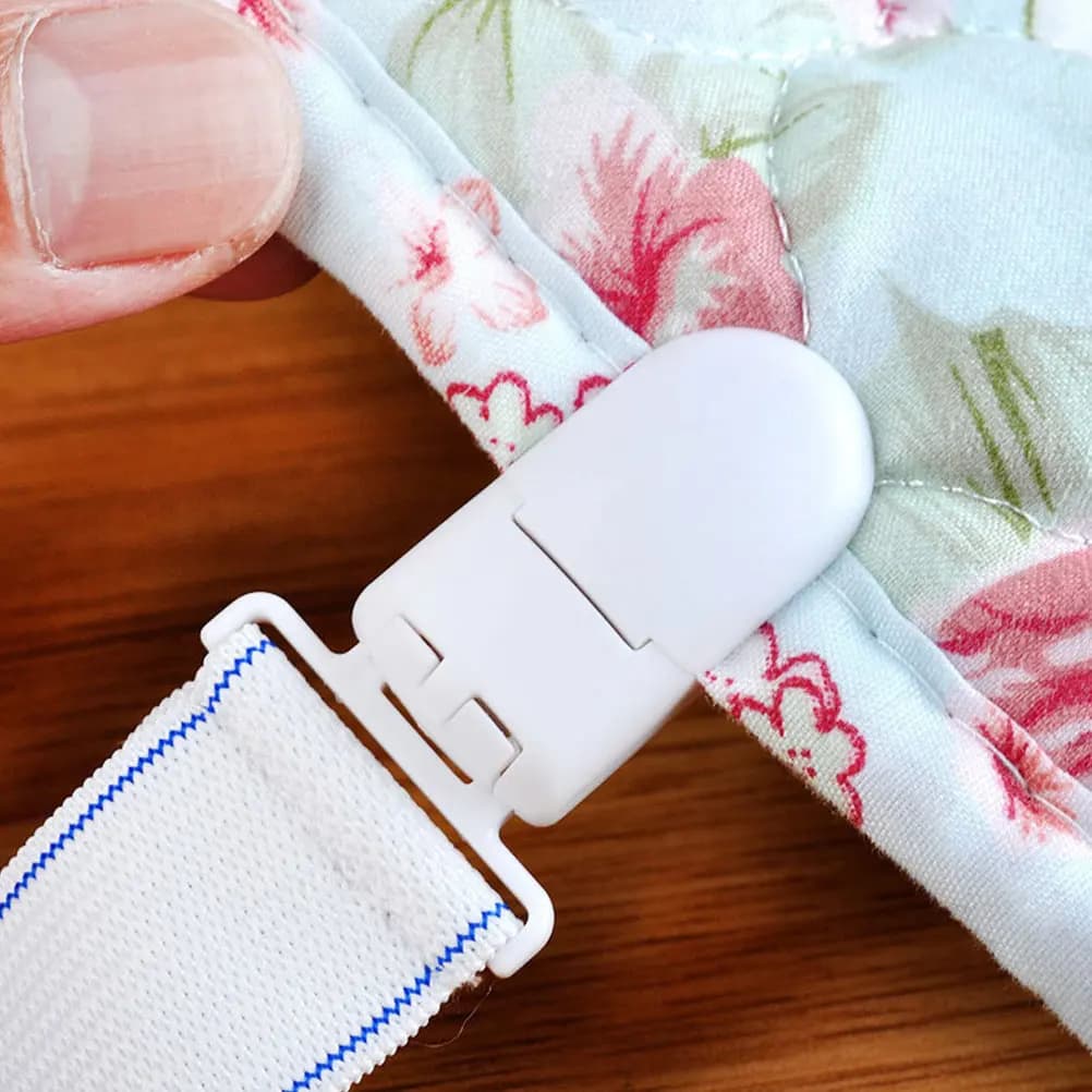 12 Pezzi Clip per Lenzuola, Cinghie Resistenti per Mantenere in Posizione Coperte e Materassi