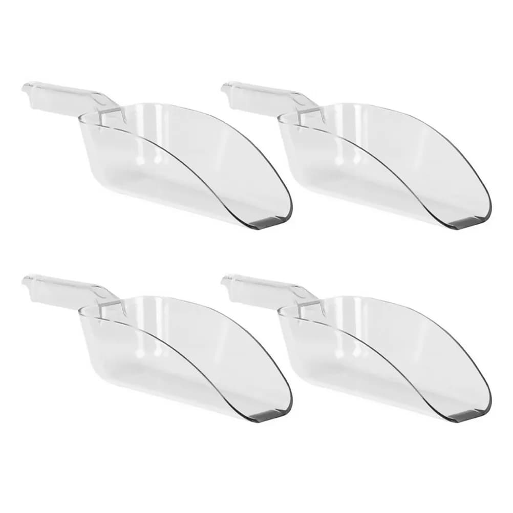4Pcs Base Scoop Set Lightweight Food Shovel for Flour Rice Ice Nuts Beans Dried Fruits Baking Kitchen Essential