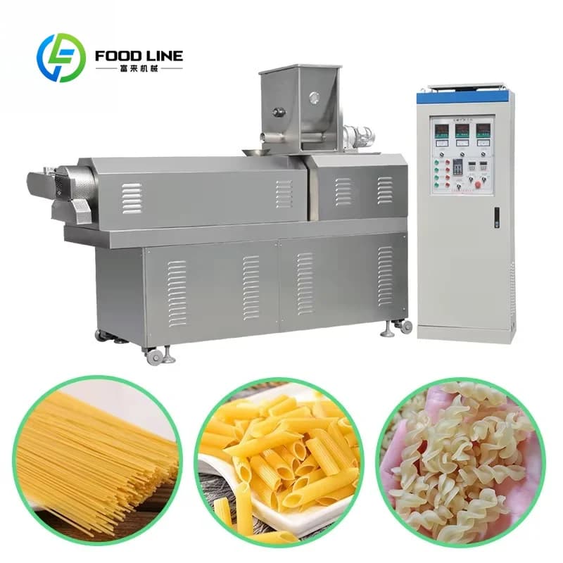 Custom Single Screw Extruder Pasta Line, Universal Machinery with Custom Mold for Multi-Shape Tube Macaroni Production