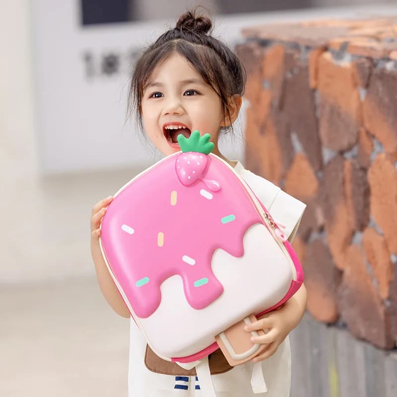 Zaino per bambini gelato moda principessa zainetto scuola materna borsa a tracolla per bambini 3D Cute Bookbag regali di compleanno per bambini