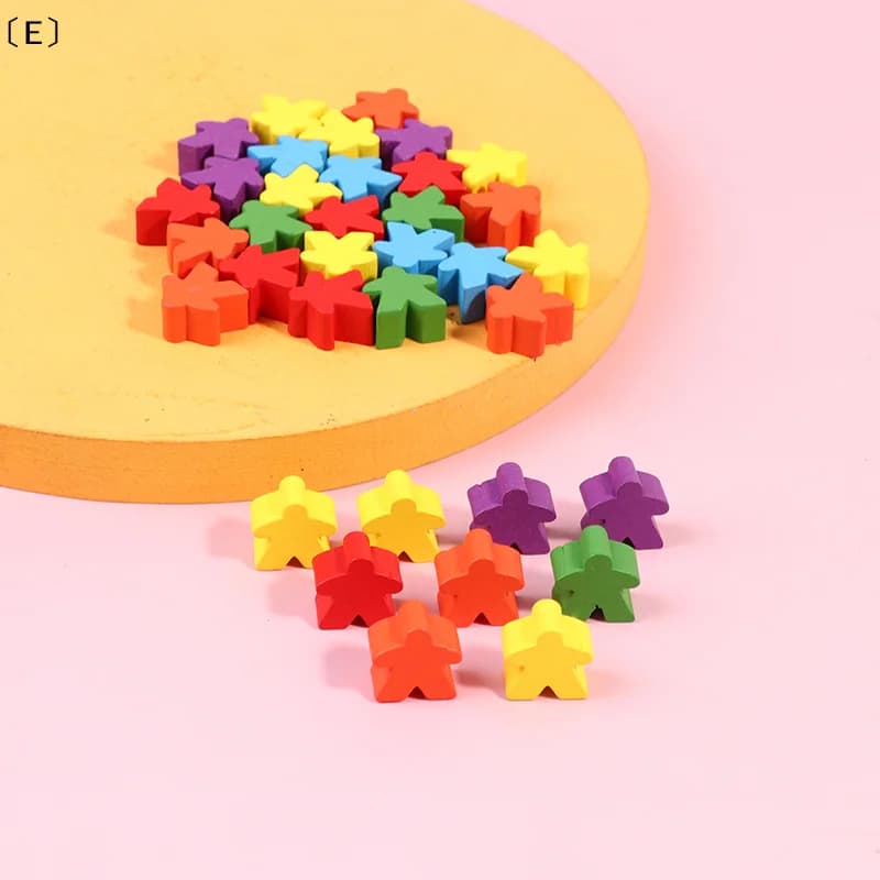 〔E〕100 Meeples in Legno da 16mm, Pezzi Extra per Giochi da Tavolo, Pedoni, Pezzi degli Scacchi, Ricambio all'Ingrosso〔Winter5〕