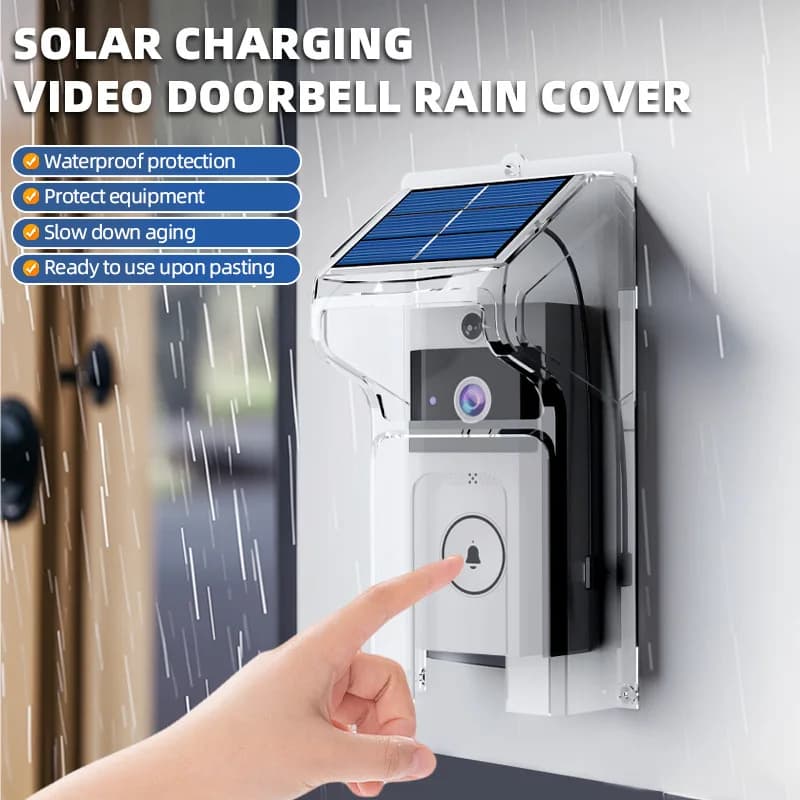 Waterproof Wireless Panels Solar Charging Cover Digital Doors Peepholes Security Camera Wifi Intercom Video Smart Ring Door Bell