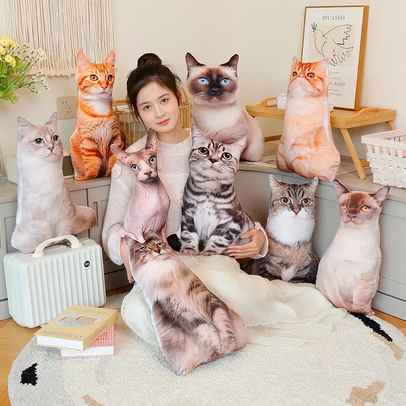48 centimetri Simulazione Peluche Gatto Cuscini Carino Realistico Gatto Peluche Morbido Animali di Peluche Cuscino Divano Decor Del Fumetto Peluche Regalo Del Capretto