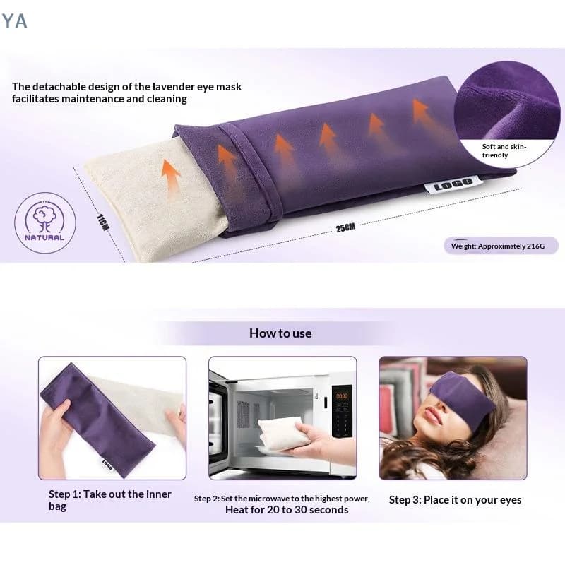 【SA】【AN】1Pcs Yoga Relaxation Sleeping Microwavable Weighted Mask Lavender Eye Pillow For Dry Eyes Hot & Cold Compress