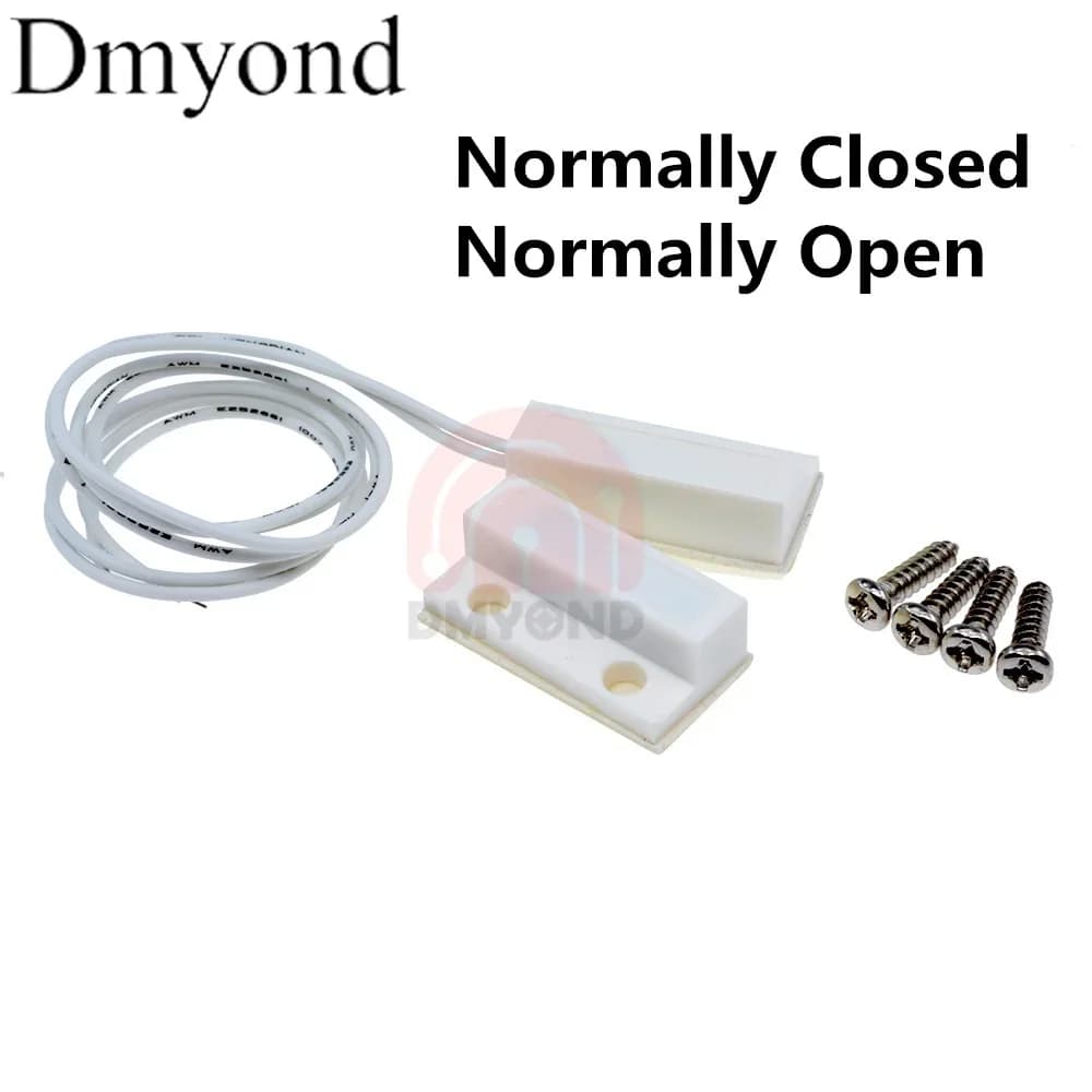 MC-38 Rilevatore sensore per porte e finestre cablato Interruttore magnetico Normalmente chiuso o normalmente aperto NC/NO per sistema di allarme di sicurezza domestica