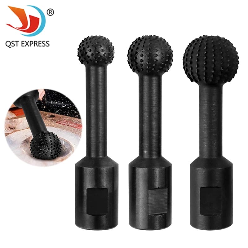 Smerigliatrice angolare Lima rotante Strumenti per intaglio Testa di molatura Sferica 12 cm Levigatura per legno Lucidatura Punte di perforazione rotonde
