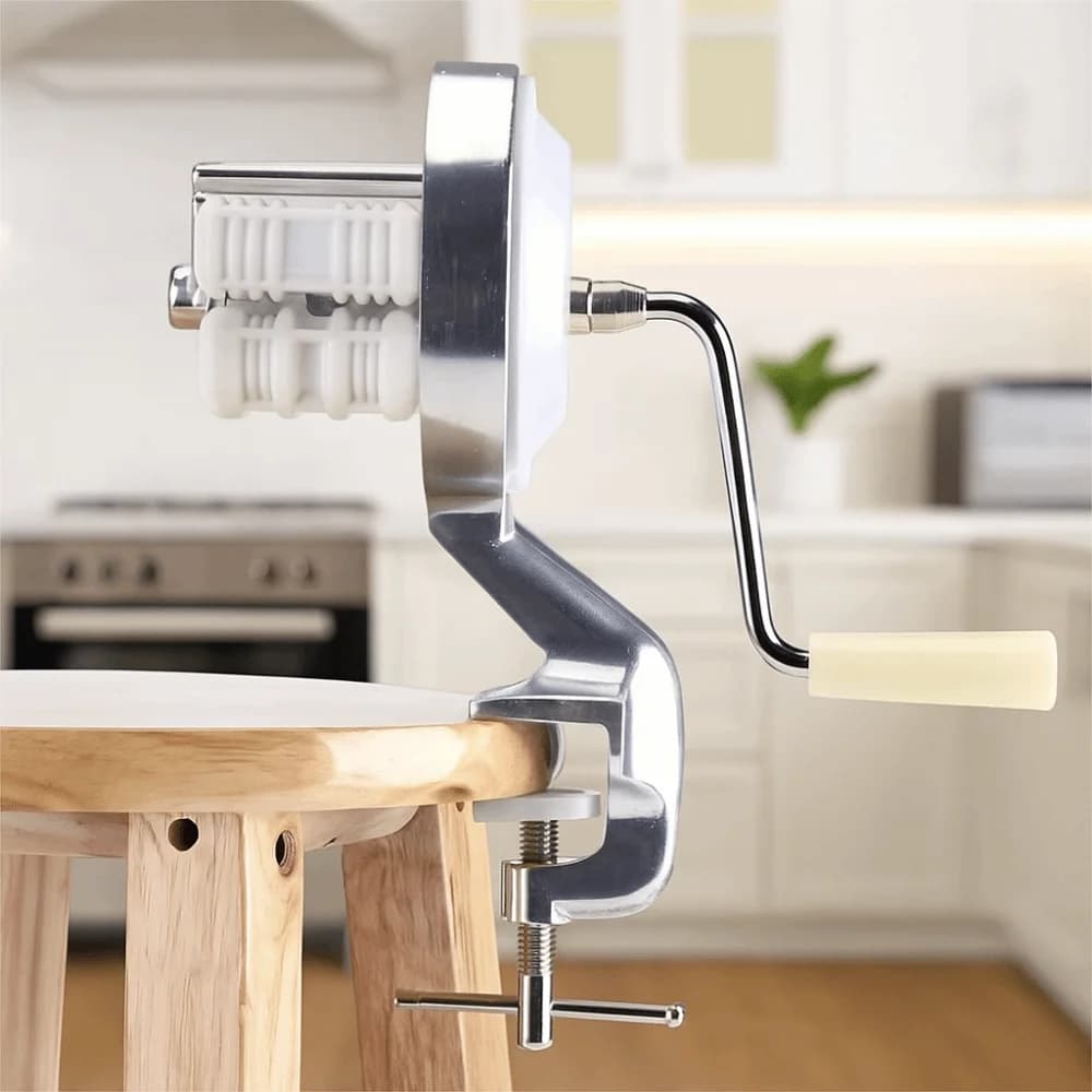 Macchina per Pasta Manuale a Manovella, Pressa per Maccheroni in Lega di Alluminio, Ergonomica e Resistente, per Fettuccine e Impasti