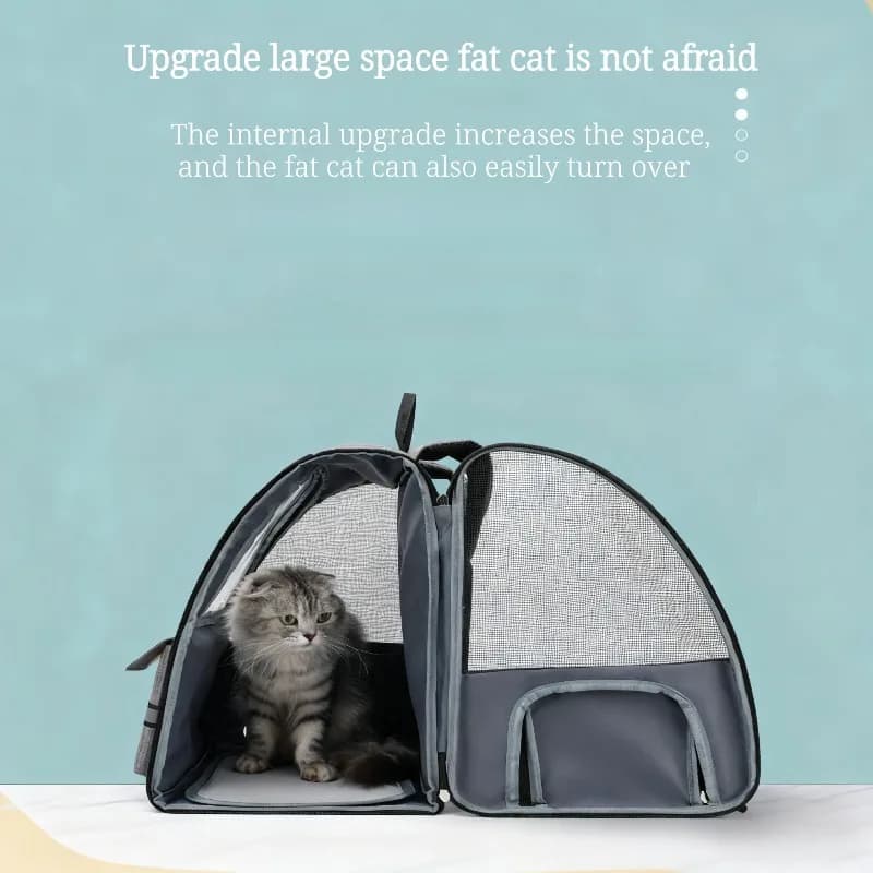 Nuovo trolley Oxford Zaino da viaggio per gatti Borsa da viaggio per animali domestici con striscia riflettente Borsa per cani con gattino per piccoli animali all'aperto