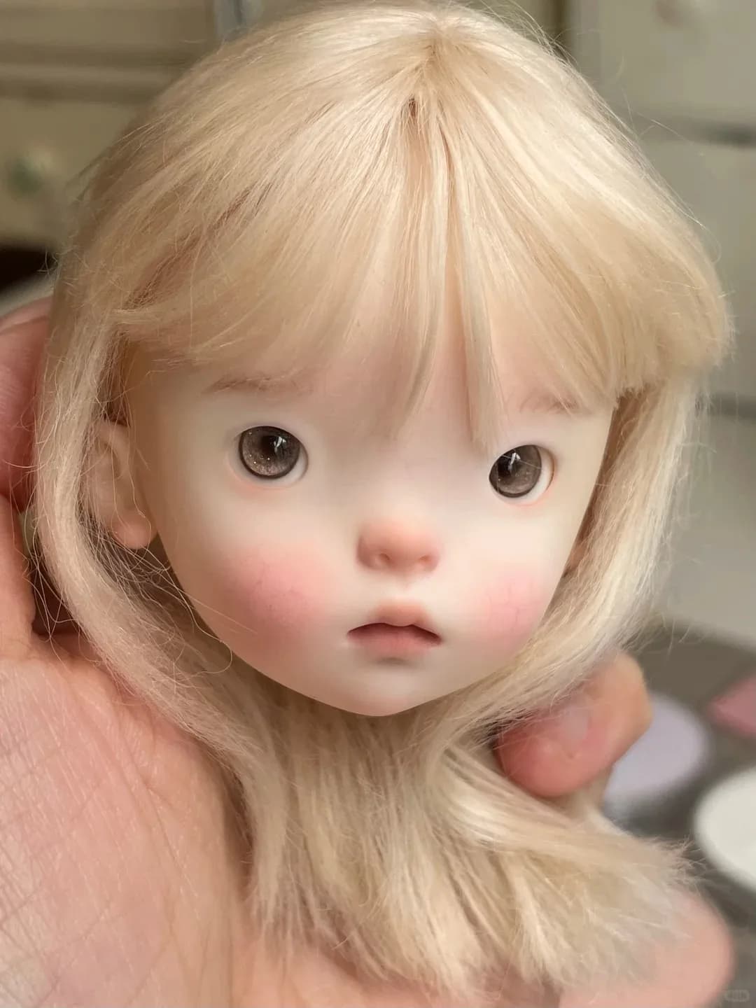 Nuova Testa di Bambola BJD 1/6 SD 2026 - landoudou Little P Bella Ragazza, Giocattolo in Resina di Alta Qualità, Solo Testa con Trucco, Regalo