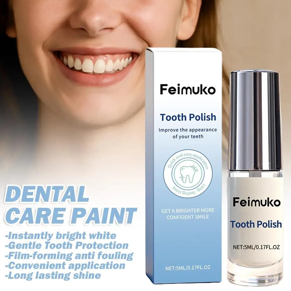 5 ml tooth whitening pen, delicate and safe for enamel, illuminating serum with brush applicator, formula that forms a film for a white smile.