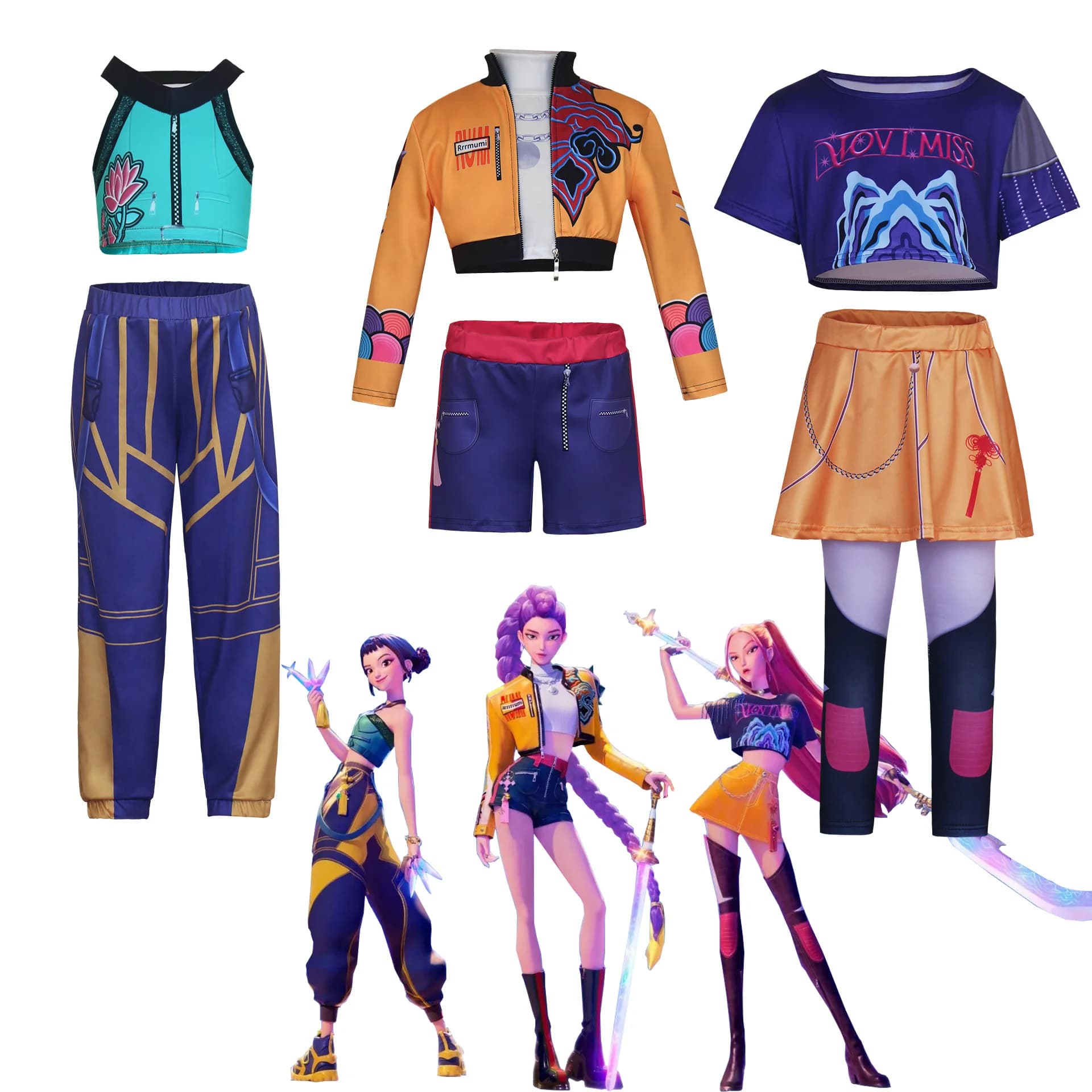 Costume anime cosplay di gruppo di ragazze di Halloween Cos Costume di gruppo di ragazze