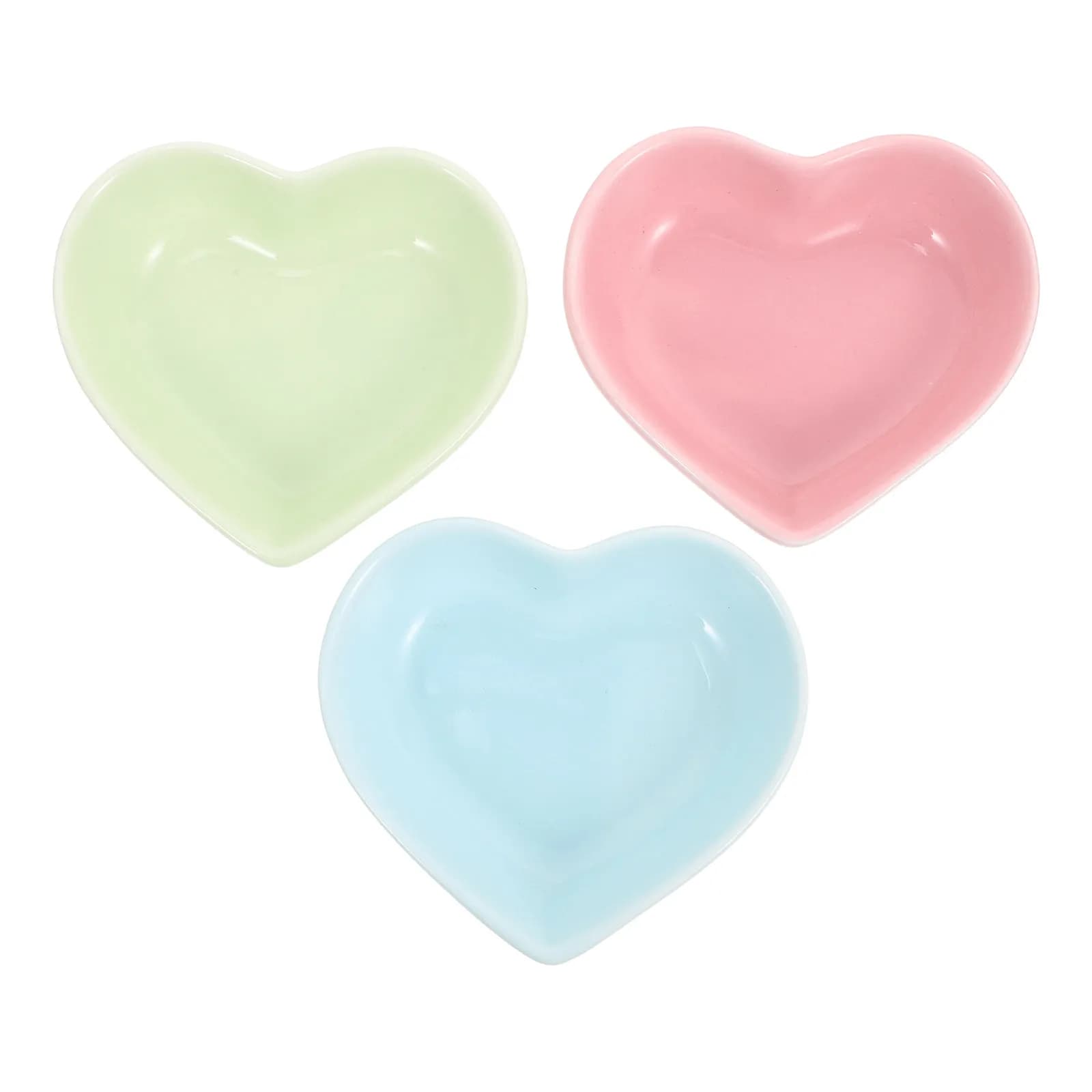 Set di 3 Ciotole a Forma di Cuore in Ceramica per Criceti, Contenitori Premium per Cibo e Acqua, Lavabili e Antisgocciolamento