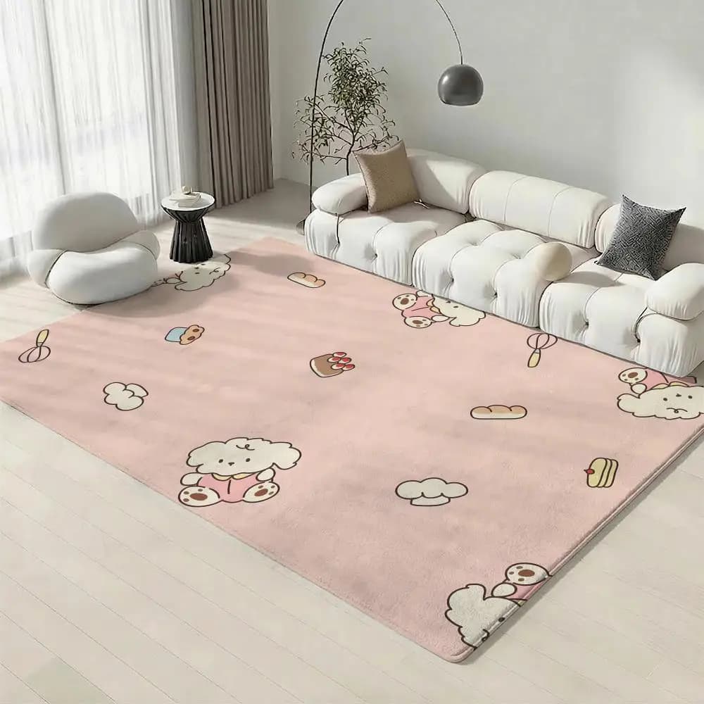 Bear Shape Floor Mat, Flannel Ecological, Anti-slip, Odorless, Soft, Indoor Short Padding