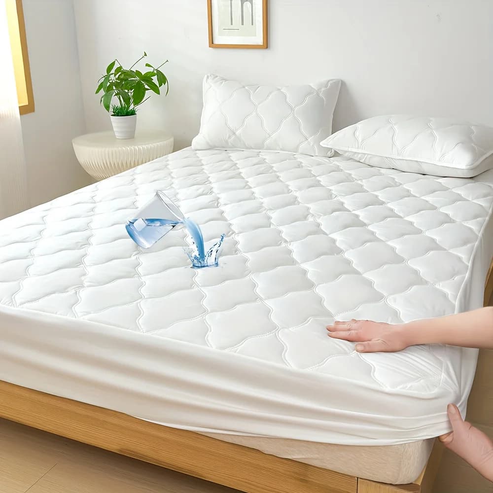Solid and thick waterproof cover, breathable protection for bed, size 140x200/160x200, suitable for living Rome