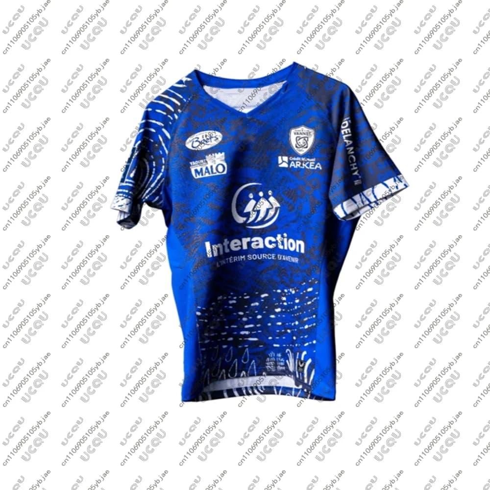 2025/26 Abbigliamento da uomo Kid Maschio Ragazzi Riscaldamento Ad asciugatura rapida Traspirante R-RC T Shirt Tee Vannes Sport Home Away Top Rugby Jersey Hot