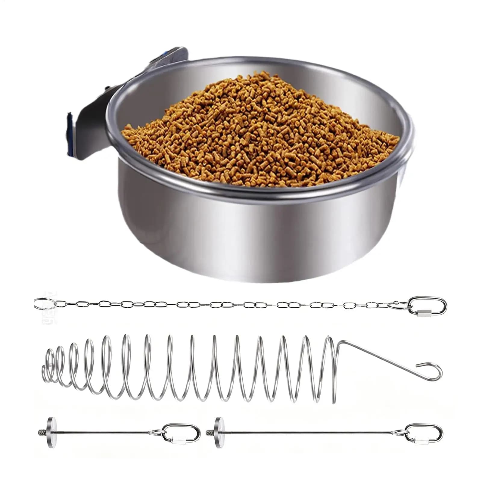 Bird Cage Feeder 5 Pieces Snack Feeding Forks Bird Food Bowl For Parakeet Cockatiel Fruit Vegetable Pet Crate Pole Outside Finch