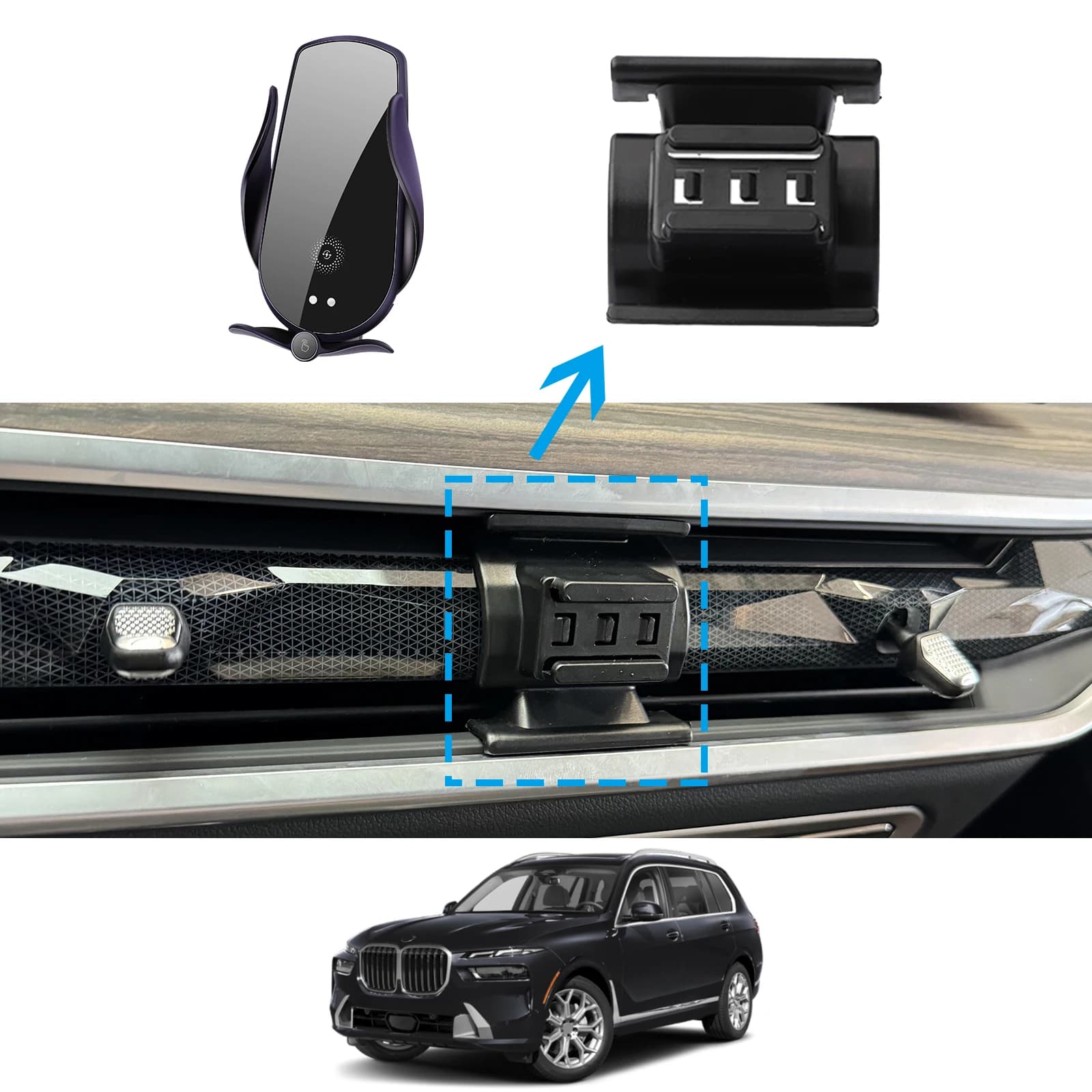 Supporto per telefono per auto per BMW X7 2023 2024 2025 Staffa GPS Supporto di navigazione Accessori auto
