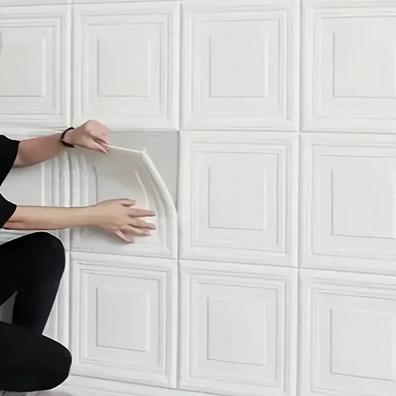 35*35 cm 3D Room Decor Decorazione calda Adesivi murali autoadesivi Schiuma impermeabile Anti-collisione Carta da parati Soffitto Sfondo