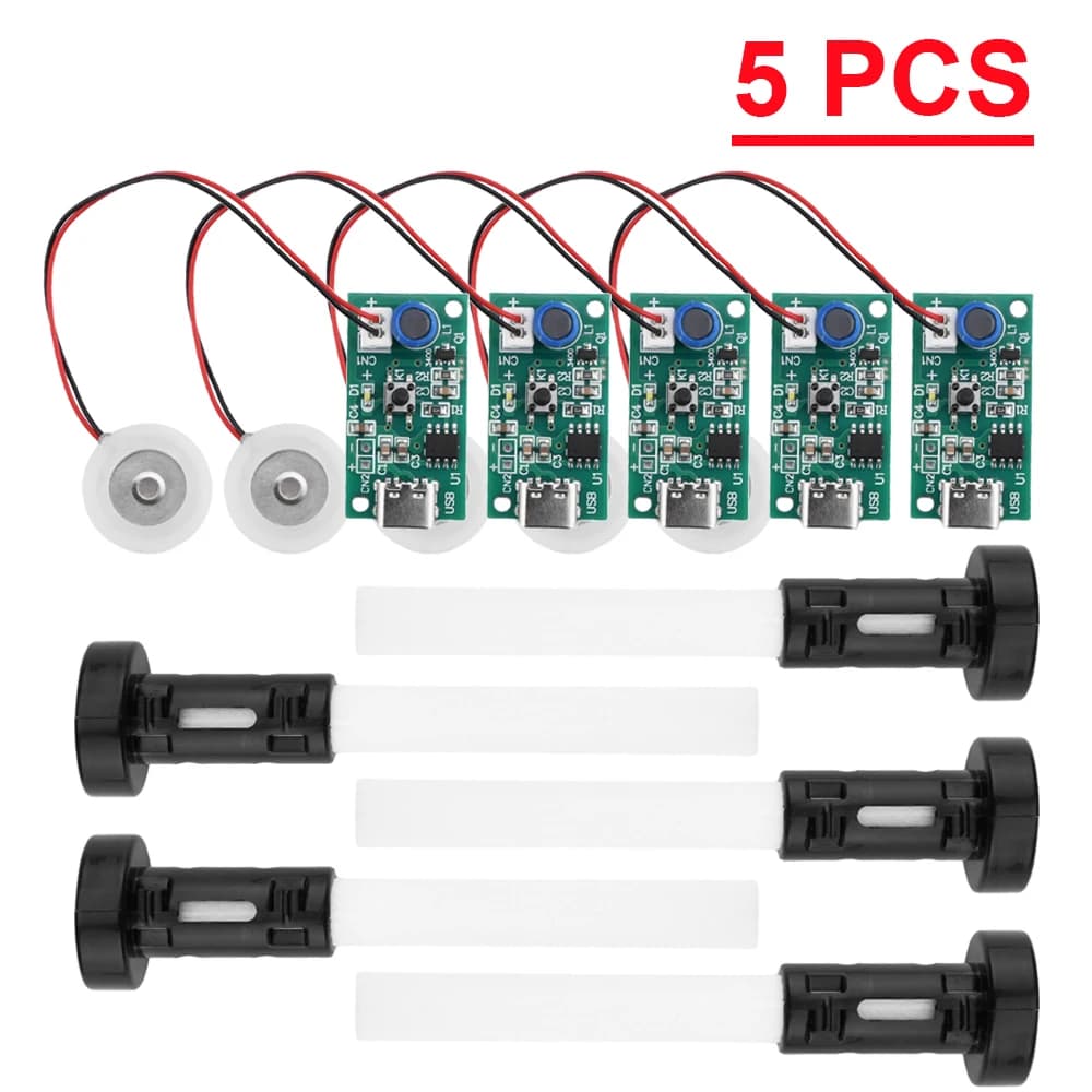 1PCS 5-20PCS DC5V Umidificatore a spruzzo ad ultrasuoni Modulo di atomizzazione elettronica Set Modulo di umidificazione universale TYPE-C