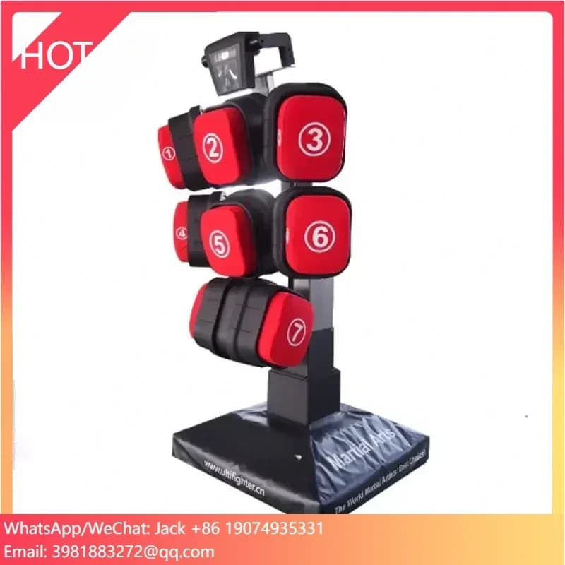 Boxing bag holder machine with custom logo for taekwondo, boxing, kicking