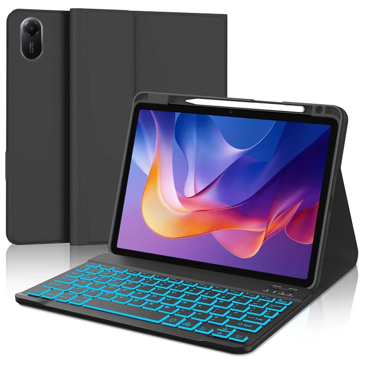 Custodia con tastiera per custodia Xiaomi Redmi Pad 2, cover con tastiera per custodia per tablet Redmi Pad 2 da 11 pollici con slot per matita