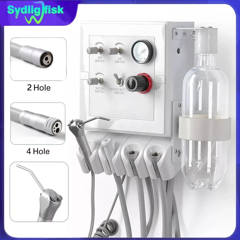 Wall-mounted portable dental air turbine unit with weak suction 3 way syringe handles Dentist equipment unit for teeth whitening