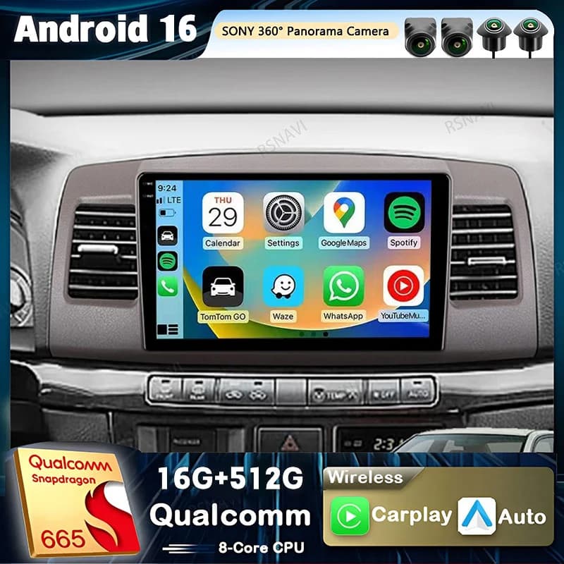 Android 16 Qualcomm Carplay Car Radio For Toyota Mark II 9 X110 2000 - 2007 Multimedia Video Player Navigation GPS Stereo DVD BT