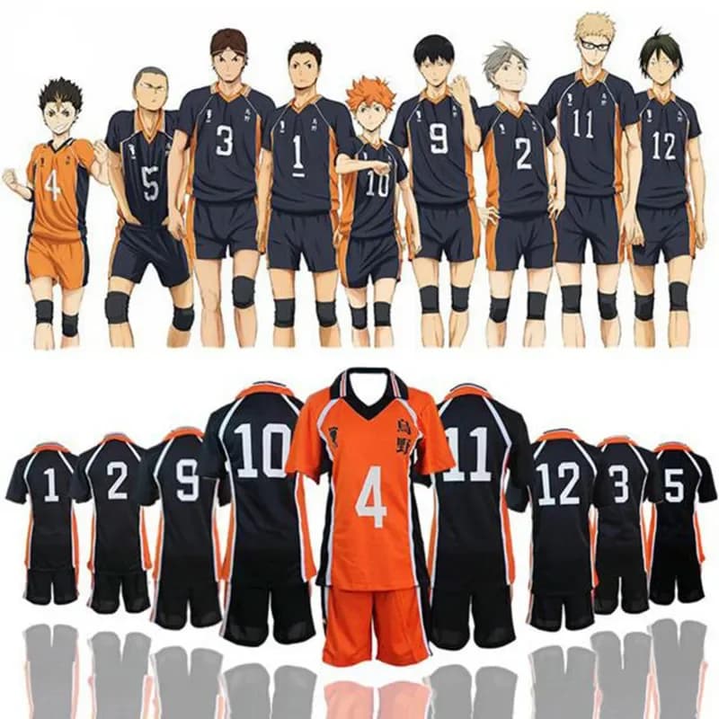 Hinata Shyouyou Maglie di abbigliamento sportivo Haikyuu Costume cosplay Karasuno Uniforme del club di pallavolo della scuola superiore