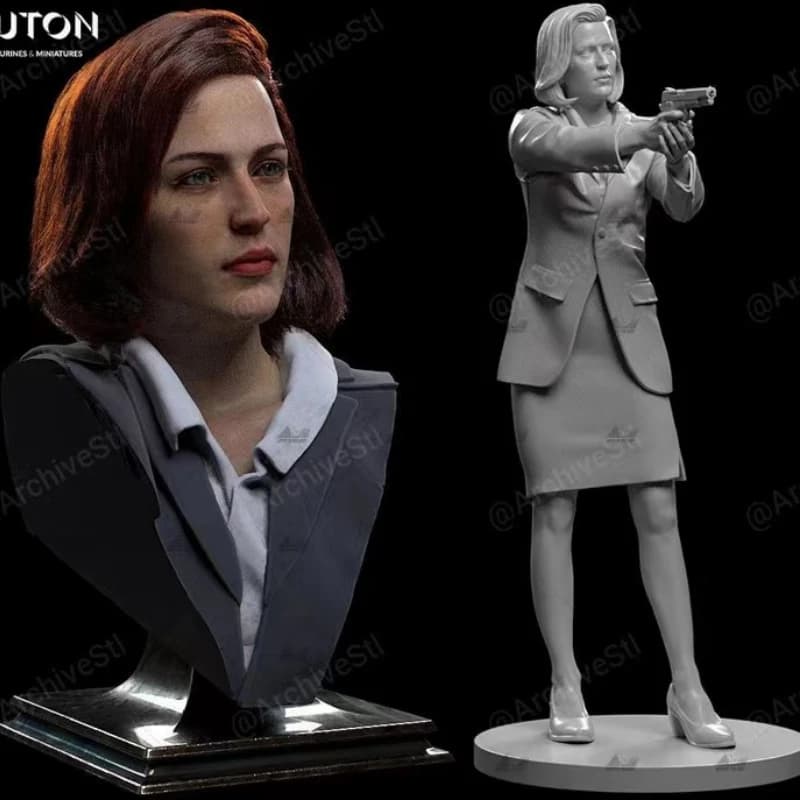 Gillian Anderson Cully 75mm Figura in resina Modello Kit Scala 1:24 Modello in plastica Non verniciato Kit Giocattoli Hobby Film Personaggi femminili