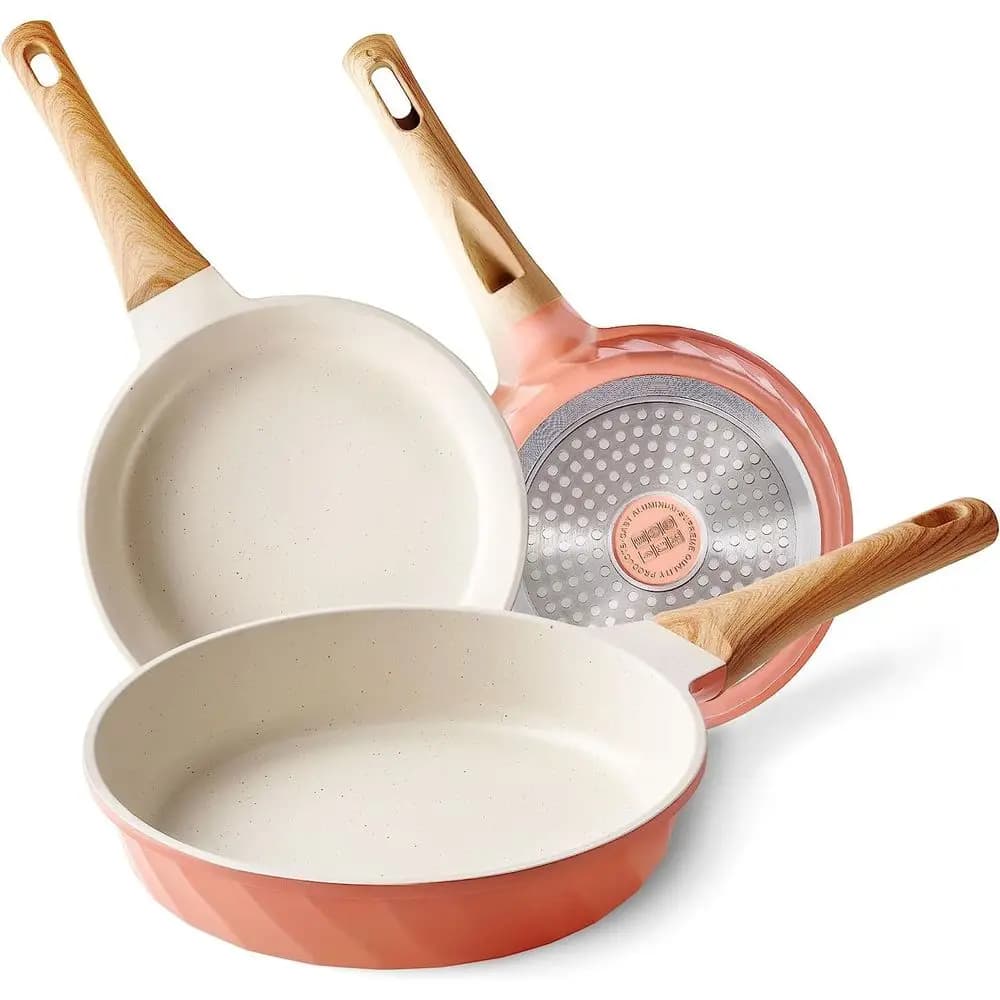 Non-Stick Frying Pans - Nonstick Frying Pan Set Egg Omelette Pans For Cooking Set, Healthy Granite Skillet Set Induction