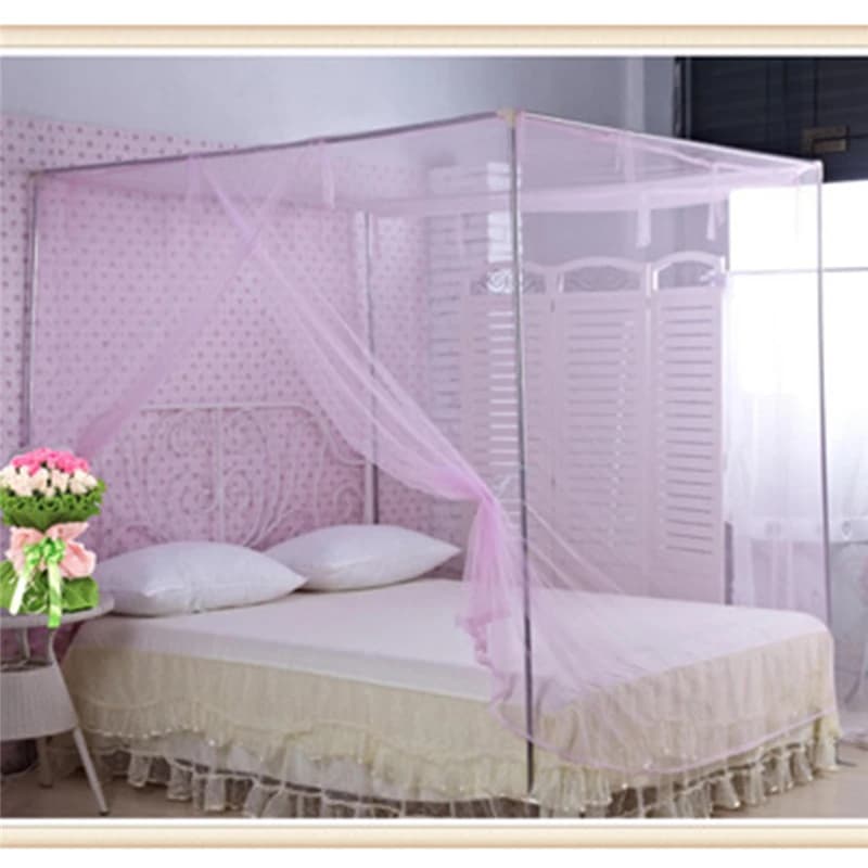 Zanzariera a baldacchino per letto da dormitorio estivo per ragazze con rete a maglia fine, tenda da letto decorativa e protettiva