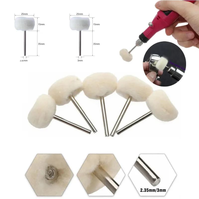 25 Pz Mini Grinding Head Grinding 2.35mm/3mm Abrasive Disc Spool Cashmere Wheel Polishing Brush for Polishing Rotating Tools Accessories