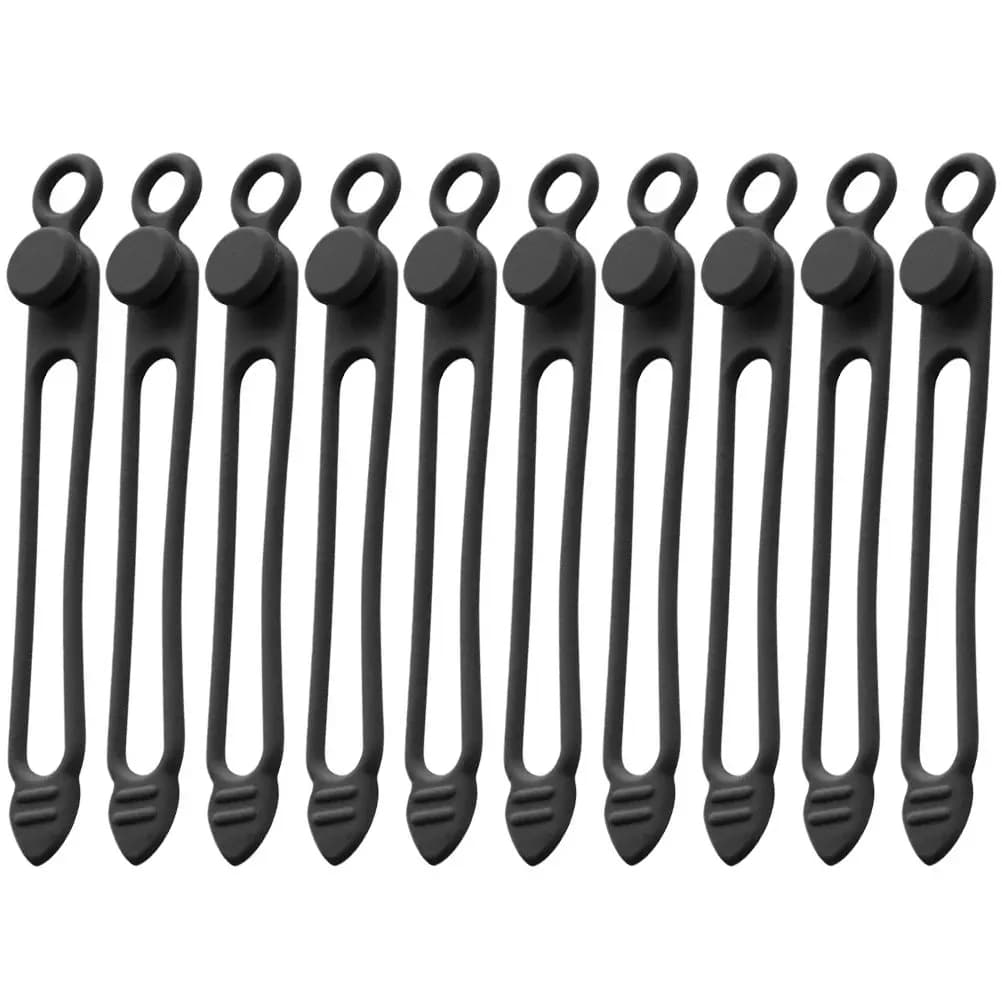 10Pcs Desktop Cable Organizers Silicone Wire Holders Reusable Cable Management Ties for Office Home USB Cord Wraps Wire