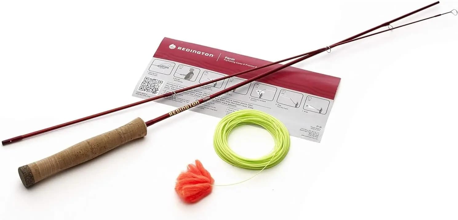 Canna da Pesca 4'2" con Filo - Colore Lava, Design Leggero e Resistente per Pescatori