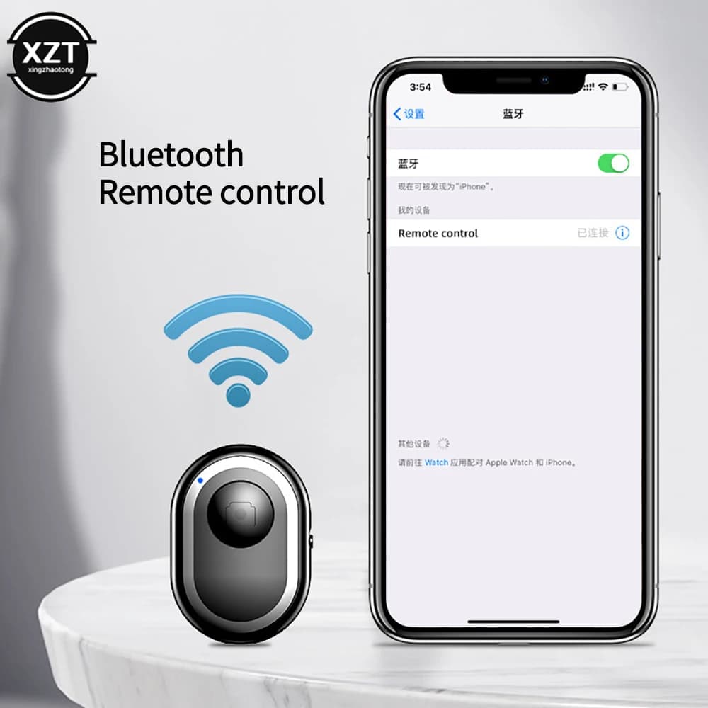 Pulsante di controllo remoto Wireless ricaricabile Bluetooth-compatibile Self-timer Selfie Stick Shutter Release per IOS Android Phone