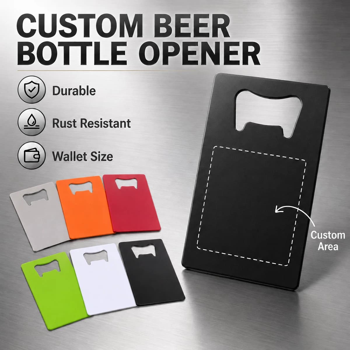 Personalized Text Beer Bottle Opener Customized Name Opener Tool Laser Engraved Gift Custom Text Credit Card Bottle Opener