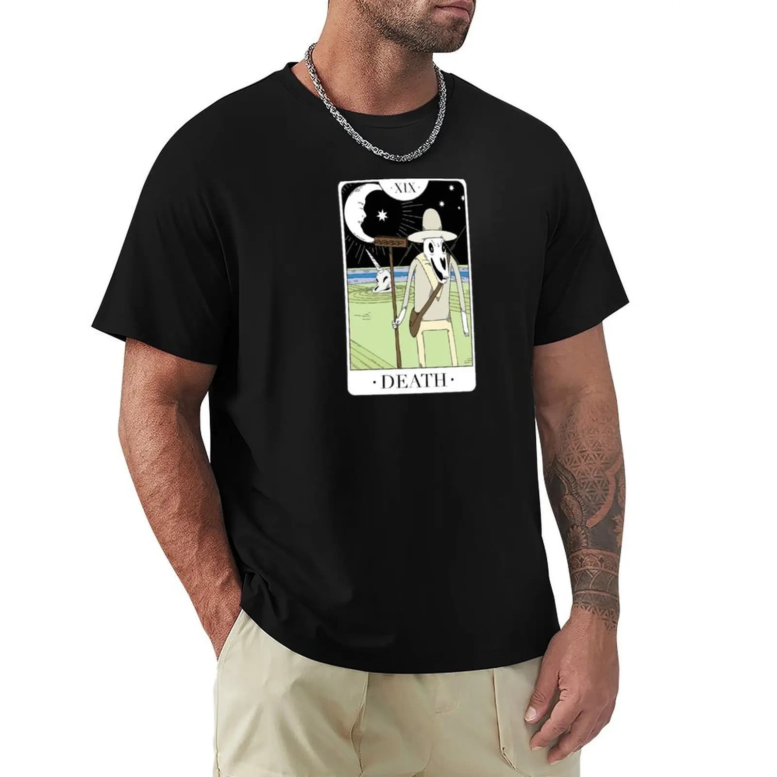 Tarot Card - T-shirt Death Plus Size leggera e leggera
