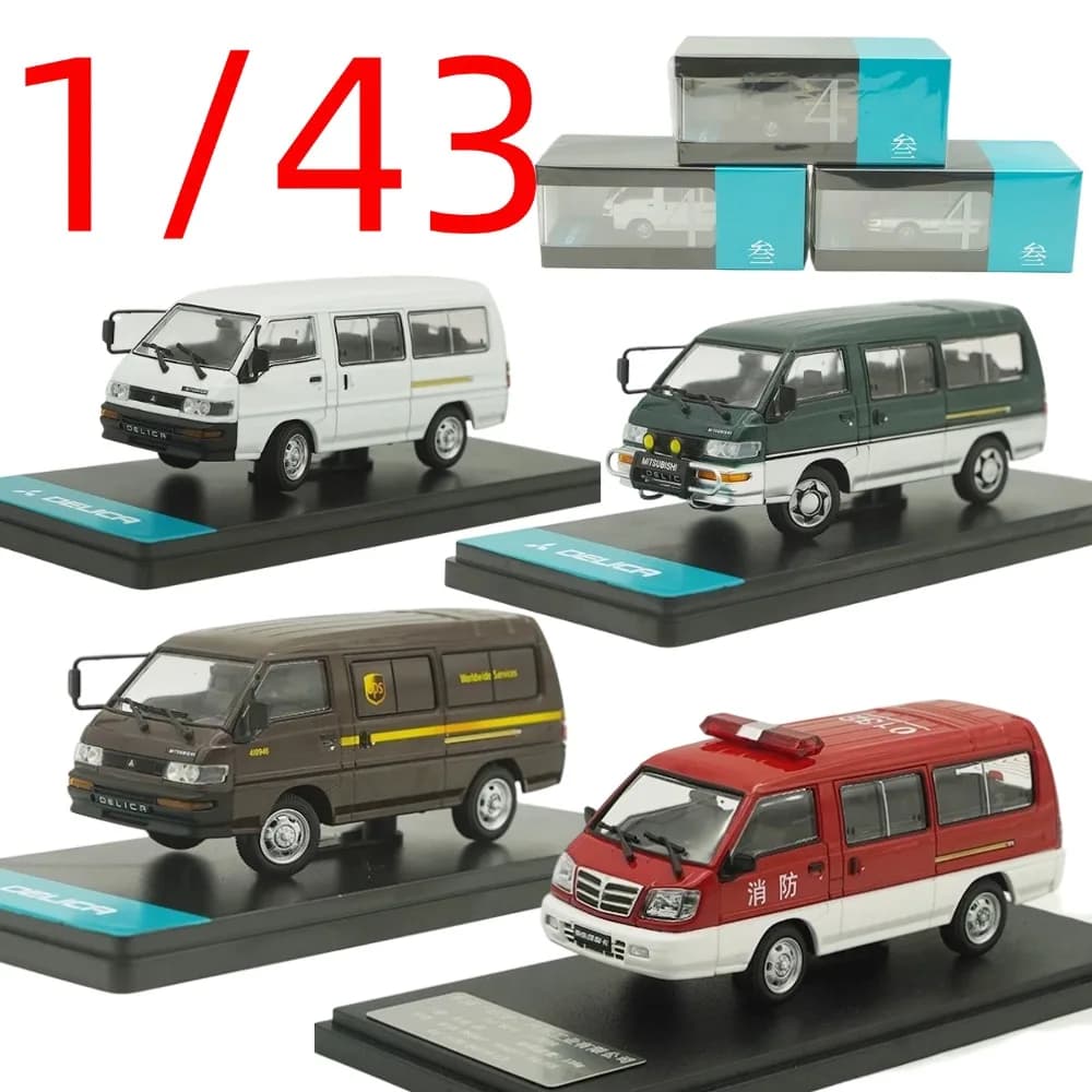 Modellino in Scala 1/43 di Mitsubishi Delica Bus in Metallo Pressofuso MC&Sunyork, Modello Statico da Collezione