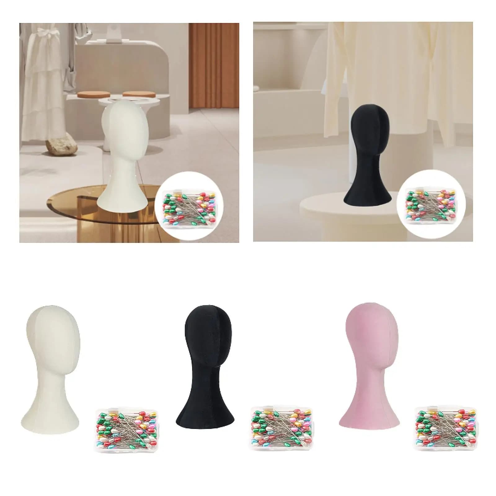 Velvet Wig Holder Display for Hat Head Display for Hat Head for Scarf Head Beauty Salon DIY Decoration Sunglasses