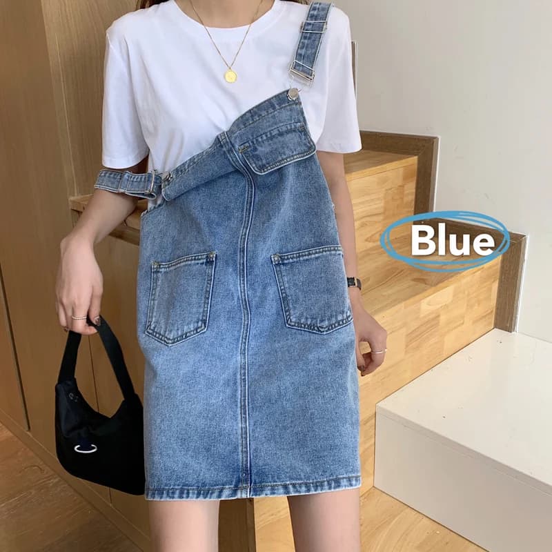 Loose Jeans Dress Women plus Size Summer Fashion Korean Style Short Sleeve Casual Dress Comfortable Fit for Plump Sister
